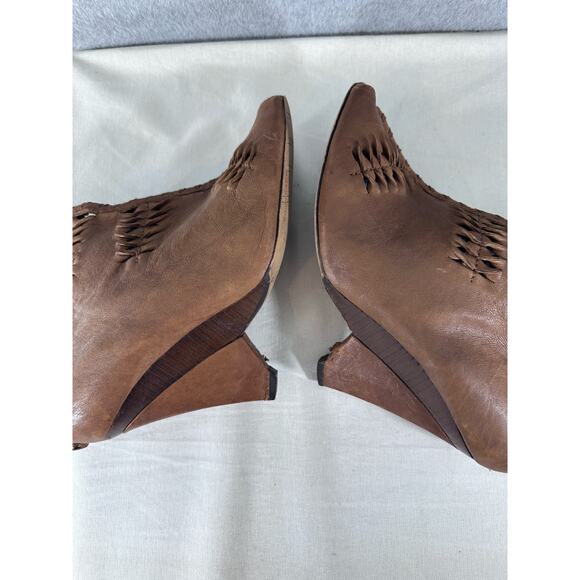 Sam Edelman Krosby Women’s sz 9.5 Gladiator Leather Wedge Peep Toe booties - Picture 12 of 12